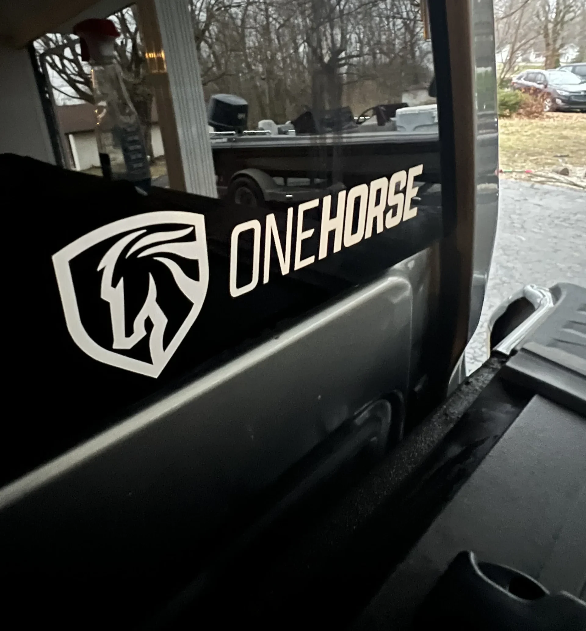 One Horse Decal 7.5" X 2.5"