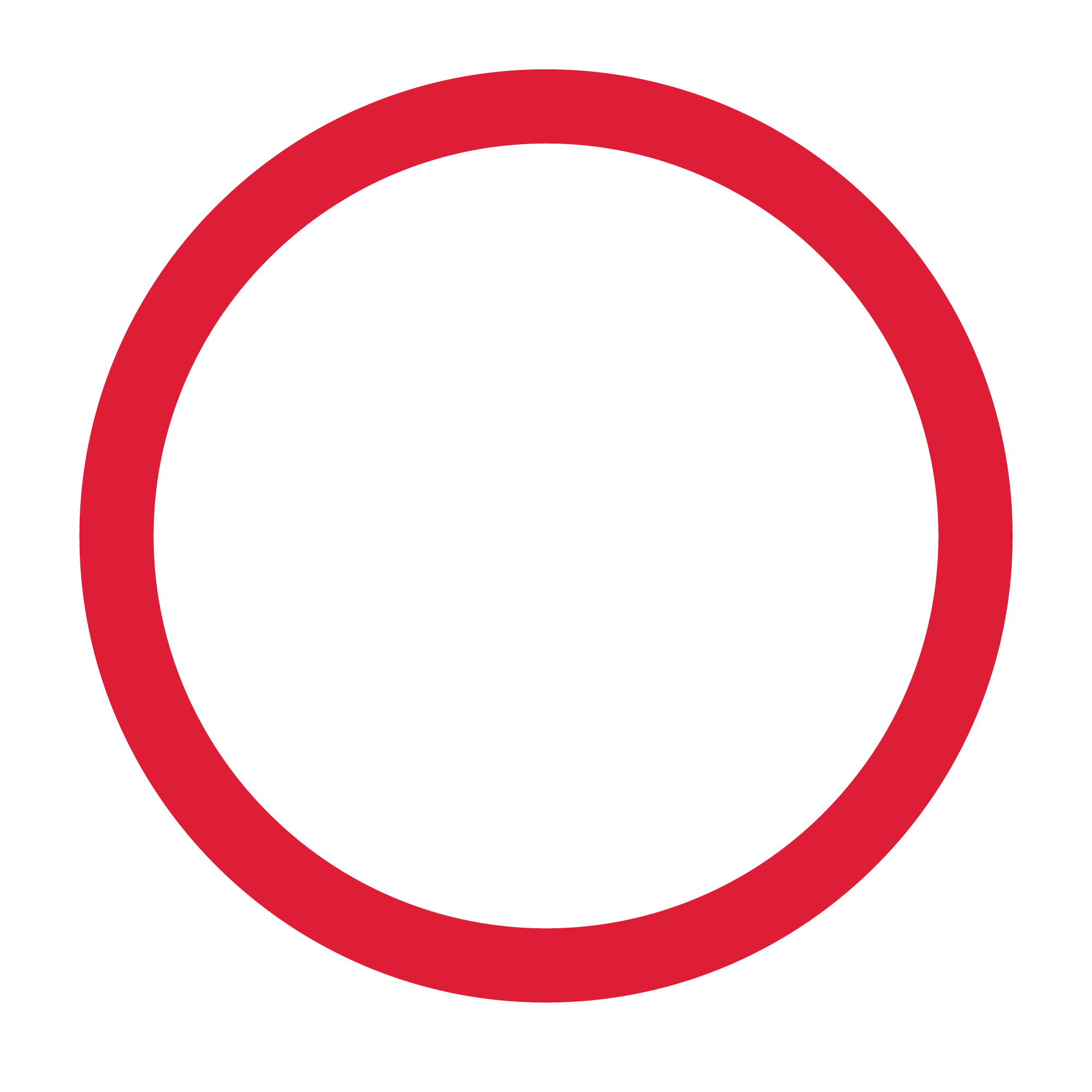 The official One Horse brand logo featuring a stylized white H and 1 monogram inside a bold red circular border on a black background.