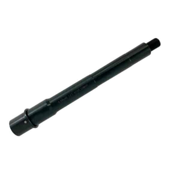 High-quality American-made rifle barrel, 16-inch length, durable black finish, designed for reliability and precision.