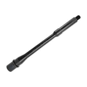 Close-up of a black, precision-engineered rifle barrel designed for reliability and performance.