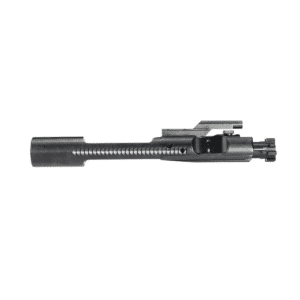 A durable, American-made black steel bolt carrier group for an AR-style rifle, showcasing precision craftsmanship for reliable firearm performance.