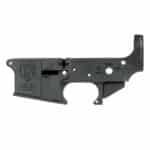 A matte black One Horse LLC Model OH15 stripped lower receiver, featuring precision-machined aluminum construction and American-made craftsmanship.