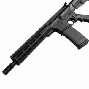 A high-quality, matte black One Horse rifle featuring a sleek M-LOK handguard, durable receiver, and a reliable polymer magazine on a white background.