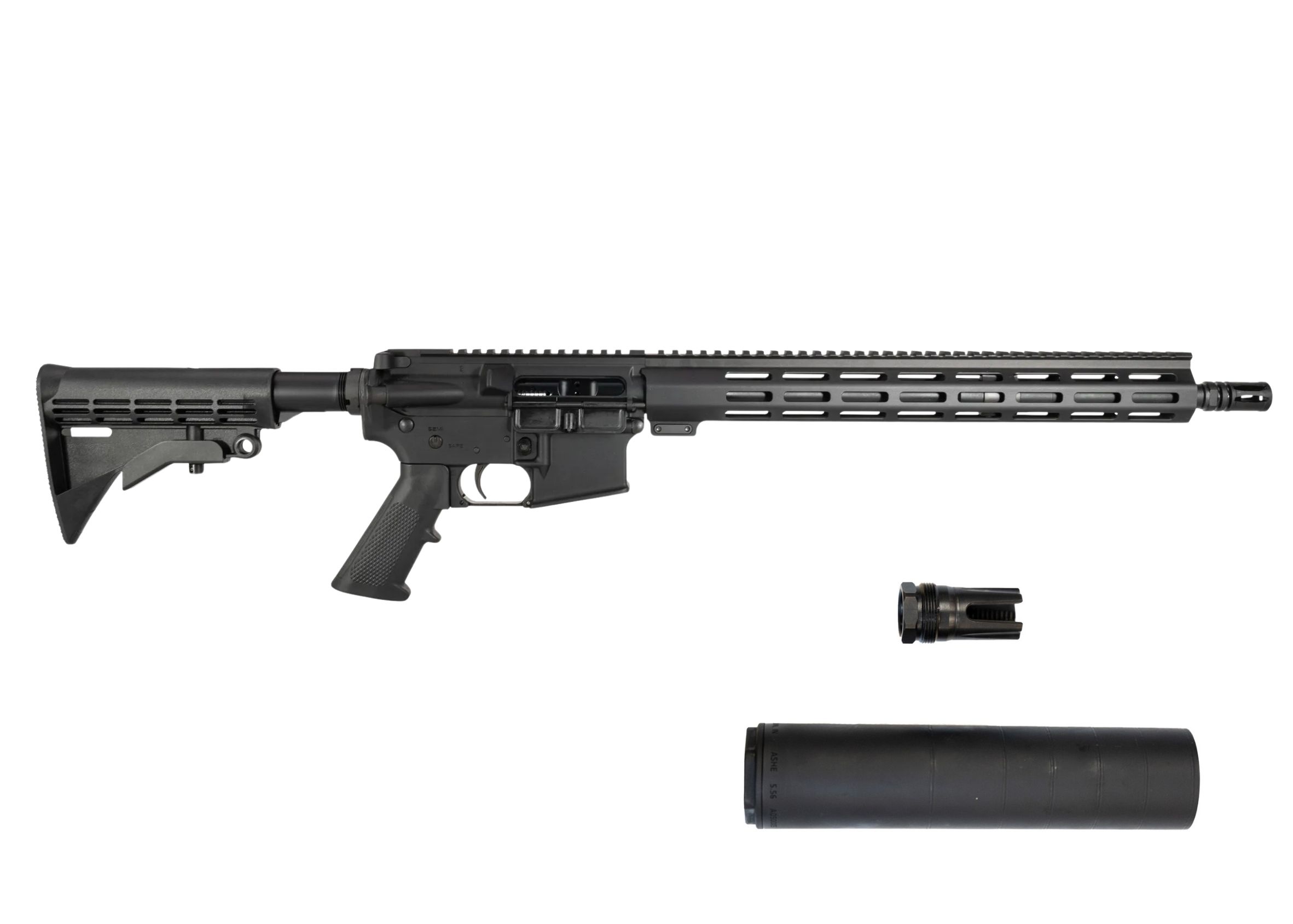 16" .300 BLK Pistol Gas Suppressor Combo Rifle 15" M-LOK