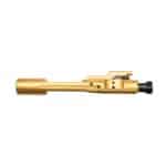 Gold bolt carrier group showcasing precision craftsmanship and durable materials for reliable firearm performance.