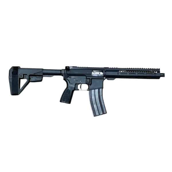 One Horse 12 inch Express .22LR pistol with the Atrius FRS, on a white background