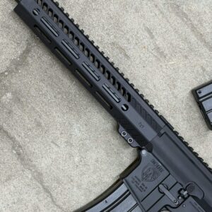 A black One Horse OH-15 rifle featuring a durable, American-made design with a sleek handguard and reliable construction for firearm enthusiasts.