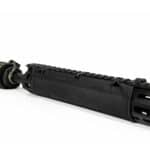 A durable black heat-resistant rifle handguard wrap installed on a tactical firearm, showcasing high-quality American craftsmanship and design.