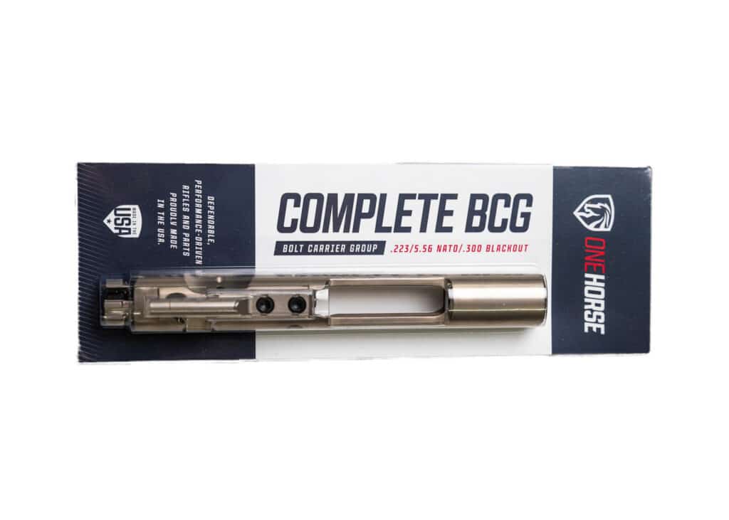 One Horse Complete BCG: an AR-15 bolt carrier group for .223/5.56 NATO and .300 Blackout in its One Horse retail package