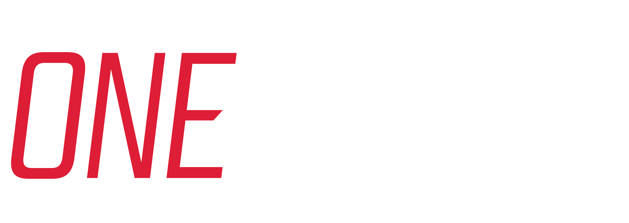 The One Horse brand logo featuring bold, italicized lettering with the word ONE in red and HORSE in white against a solid black background.