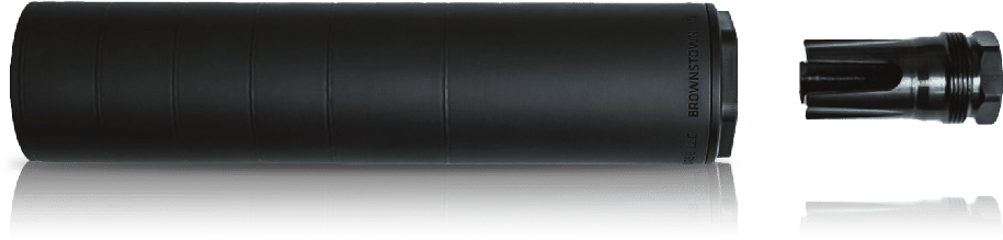Ashe 5.56 suppressor with Pike Flash Hider